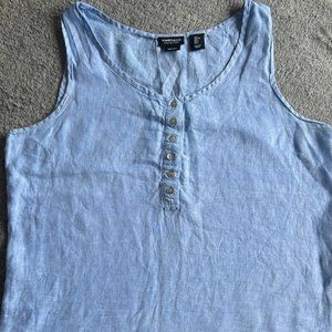 Baby Blue Linen Tank top